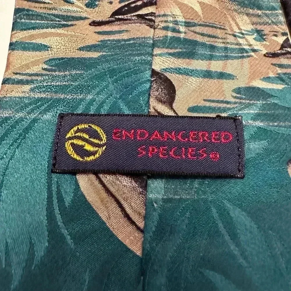 Endangered Species Orca Whale/Ocean Silk Tie‎